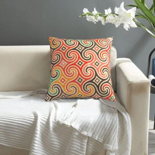 Retro Pattern With Swirls pillowcase printed cushion cover sofa waist pillow pillow cover