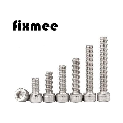 New 100pcs M3DIN912 304 Stainless Steel Hexagon Socket Head Cap Screws Hex Cylindrical head Bolts