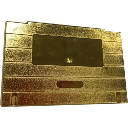 10pcs Gold-plated Game Cartridge Plastic Shell For SNES game Console 16bit game card shell with Screws