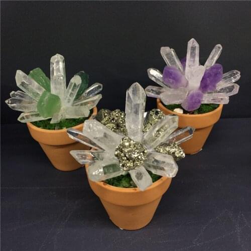 Natural Transparent Flower Pyrite Raw Minerals Crystals Agates Specimen Energy Stone Healing Home Decor