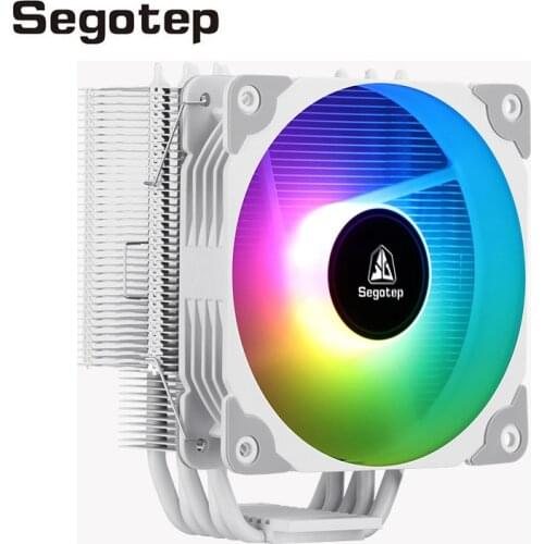 Segotep T5 CPU Air Cooler 5 Heatpipes TDP 150W 12cm 4pin PWM Fan RGB Intel LGA1366/115X AMD AM4/AM3(+) CPU Cooling Fan Radiator