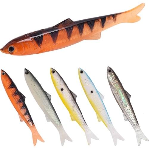 SF 3D Scan Bleak Fishing Soft Lure Baits Flexible Embedded Aluminum Foil