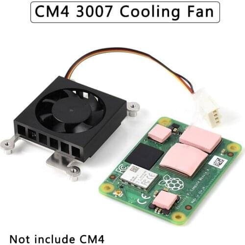 Dedicated 3007 Cooling Fan with Metal Holder Thermal Pads Heatsinks for Raspberry Pi Compute Module 4 CM4