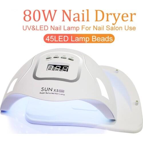 UV LED Nail Lamp Manicure 80/54W Nail Dryer Drying With Motion sensing LCD Display Nail Polish Lamp For Gel Varnish Drying Lamp