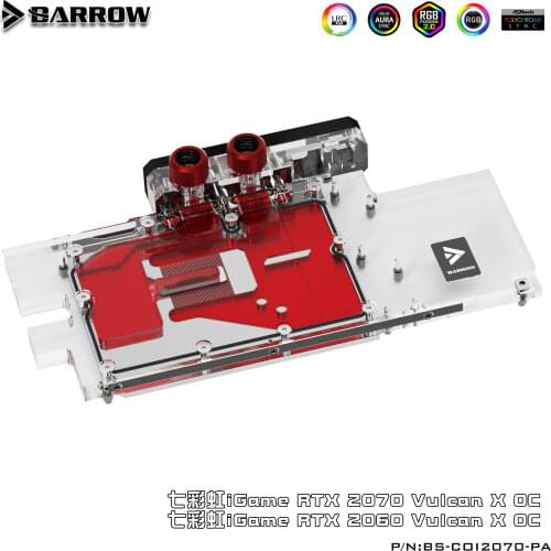 BS-COI2070-PA Barrow Gpu Water Block For Colorful RTX2070 Vulcan X OC Video Card Cooler Block Support Sync Mainboard Light