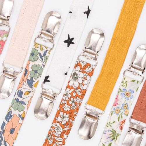 Baby Pacifier Clip Chain Cotton Linen Holder Pacifier Soother Clips Leash Belt Nipple Holder For Infant Feeding BX0D