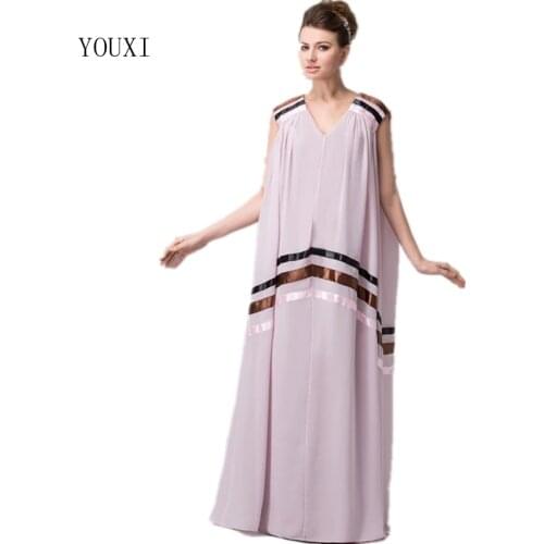 Robe de Soiree Elegant V-Neck Floor Length Long Evening Dresses 2019 New Arrivals Abaya Kaftan Arabic Style Dress