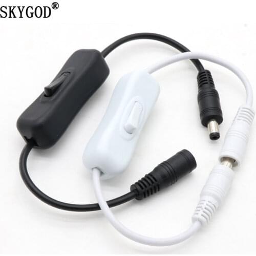 1/5/10Pcs Light Switch DC 12V Male And Female Power Cord DC Connector 304 Switch 5V 12V 24V LED Light Bar