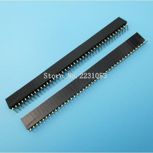 10PCS/Lot 40 Pin 1x40 Corner Single Row Female 2.54mm Breakable Pin Header Connector Strip