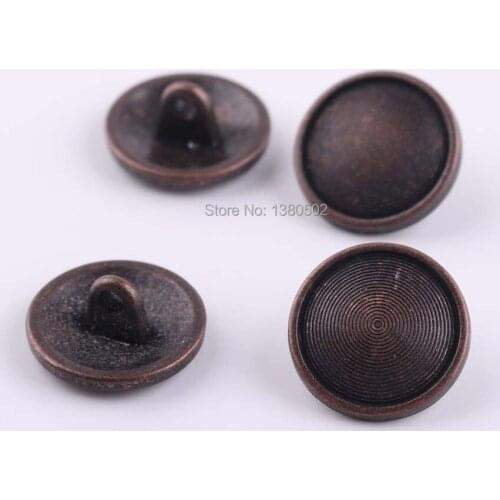 20pcs 15mm one hole Round Shape copper antique color alloy metal blazer buttons for sewing tool Garment Accessories