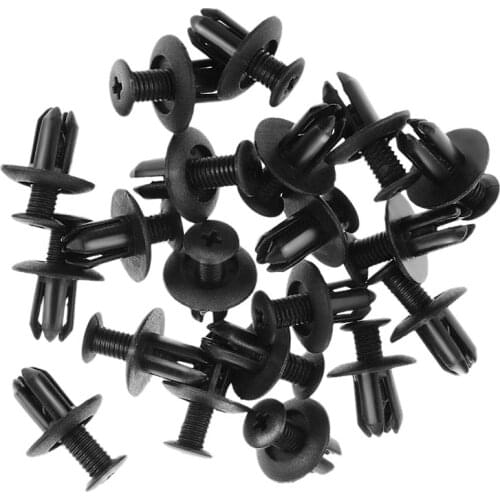 20 Pcs Auto Bumper Fastener For Kia Hyundai for Honda Engine Cover Door Trim Panel Clip Fasteners 8mm Hole Revert