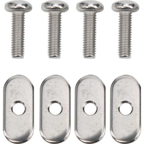 4 Sets Kayak Track Nut Stainless Steel Kayak Rail/Track Screws & Track Nuts Hardware Mounting Replacement Kit Boat Accessories