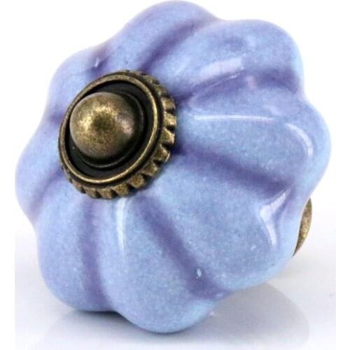 4PCS Pumpkin Cabinet Knobs Kitchen Cabinet Pulls Hardware Drawer Pulls Ceramic Handle for Wardrobe Cupboard Dresser