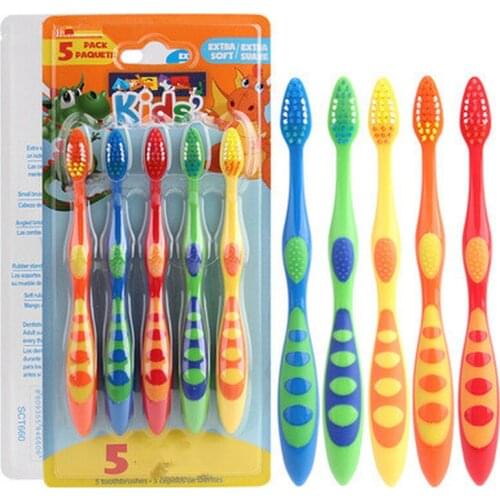 5Pcs Children Toothbrush Ultra-fine Brush Soft-bristle Toothbrush Protect The Gums Oral Care Household Toothbrush Soft Brush