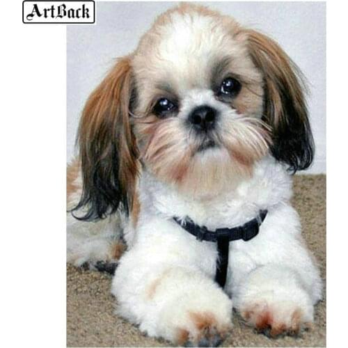 Full square / round drill diamond painting cute cat pet pattern diamond embroidery 3d crystal mosaic wall stickers