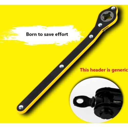 Universal Auto Labor-Saving Jack Ratchet Wrench Scissor Jack Garage Tire Wheel Lug Wrench Handle Labor-Saving Wrench