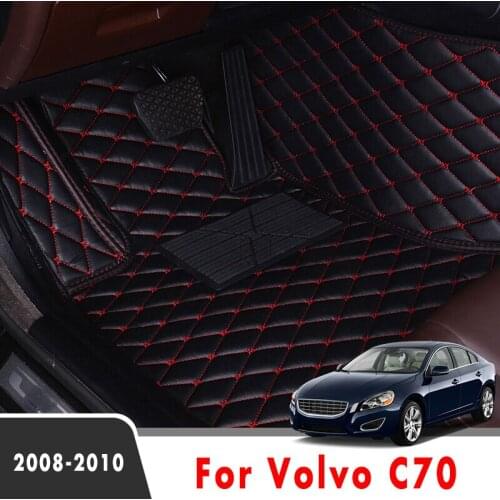 Car Floor Mats For Volvo C70 2010 2009 2008 Full Surround Car Mat Foot Liners Carpets Custom Auto Styling Accessories Interior