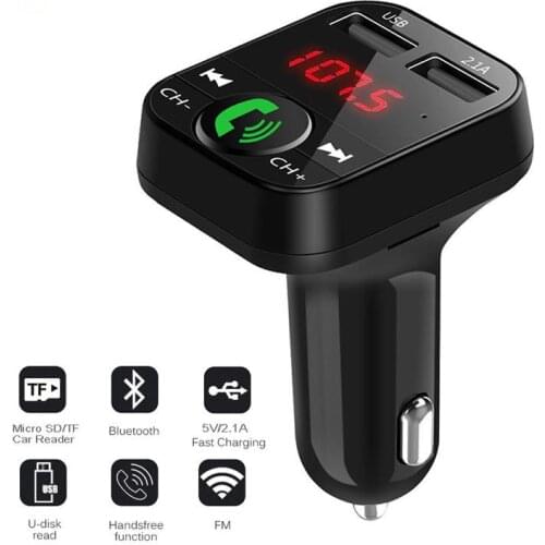 Car Bluetooth MP3 player Handsfree Wireless hands-free call FM card machine usb Bluetooth car USB charger Bluetooth Kit