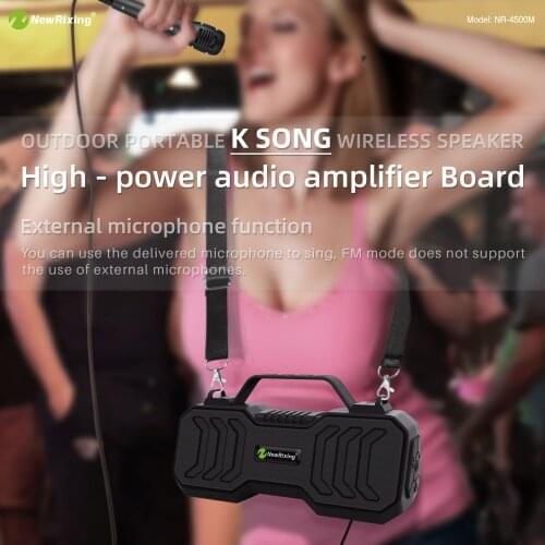 Bluetooth Speaker with Handheld Mic Dance Sing Wireless Outdoor Support AUX TF Card FM TWS Connection Portable Subwoofer