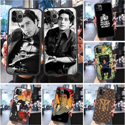 Tony Montana Scarface Al Pacino Phone Case Cover Hull For iphone 5 5s se 2 6 6s 7 8 12 mini plus X XS XR 11 PRO MAX black