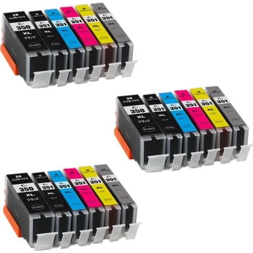 Ink BCI-350 PGBK BCI-351 350 351 BK C M Y GY compatible ink cartridge with chip for canon PIXUS MG6330 MG7130 printers