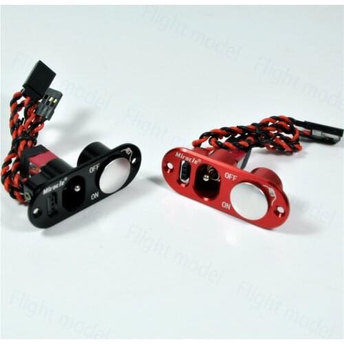 Miracle J-002 Heavy Duty Single Power Switch With Fuel Dot For Fixed Wing RC Plane Flight-model