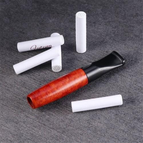 Natural wood cigarette holder filter Refill mouthpiece 9mm Replaceable gravel filter for 8mm/5mm diameter cigarette Pipe Filters