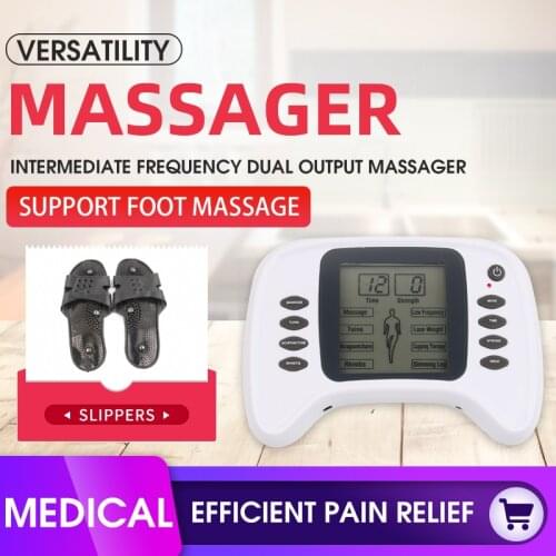 EMS Machine Stimulator Body Relax Muscle Therapy Neck Massager Foot Shoe Pulse Acupuncture Sinusiti Rhinitis Therapy Machine