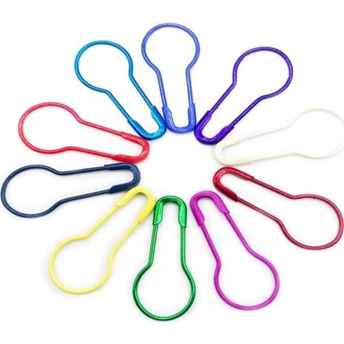 100pcs Safety Pins Gourd Shape Metal Clips DIY Marker Tag Pin Safe Craft Knitting Cross Stitch Holder Sewing Kit LFR01