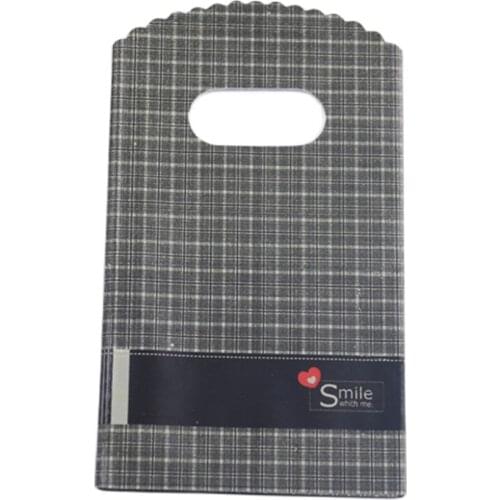 New Fashion Wholesale 50pcs/lot 9*15cm Luxury Grid Jewelry Boutique Packaging Bags Favor Party Small Gift Package Bags