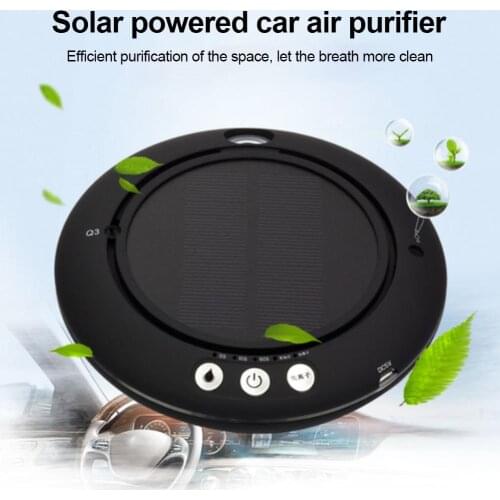 Solar Car Air Purifier Vehicle Home No Noise Solar Power Filter Cleaner Purify High Speed Ionizer Anion Air Purifier Humidifier