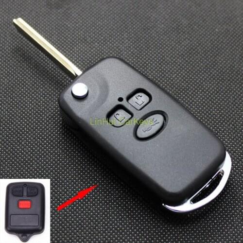 PINECONE Key Case for BYD F3 F3R Car Key 3 Buttons Uncut Brass Blade Modified Remote Blank Key Cover Shell 1 PC