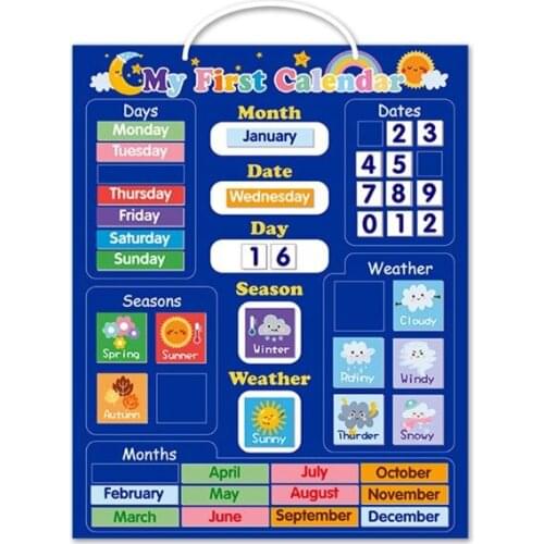 Weather Calendar Magnetic Board Development Learning Enlightenment Children Toys