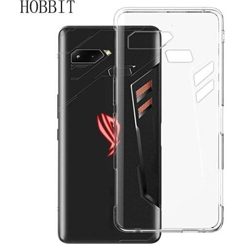 Anti-knock Transparent TPU Case For Asus ROG Phone II Phone 2 ZS660KL Soft Silicone Case Back Cover 1.3mm Thickness Protection