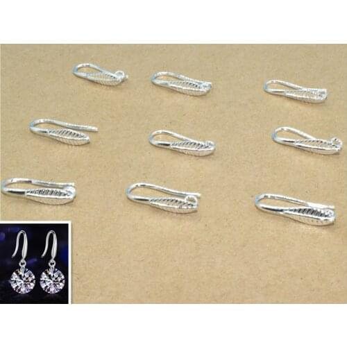 Free delivery 50 pieces of retro leaves 925 sterling silver charm jewelry jewelry earrings metal jewelry accessories production