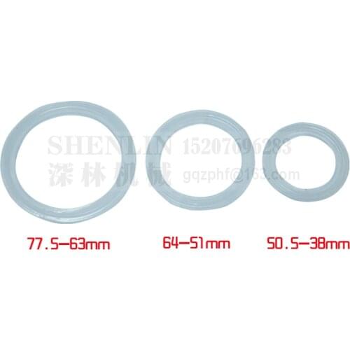 Silicone sealing gasket water proof tighten seal part 77.5-63mm, 64-51mm, 50.5-38mm quick connector seals mat