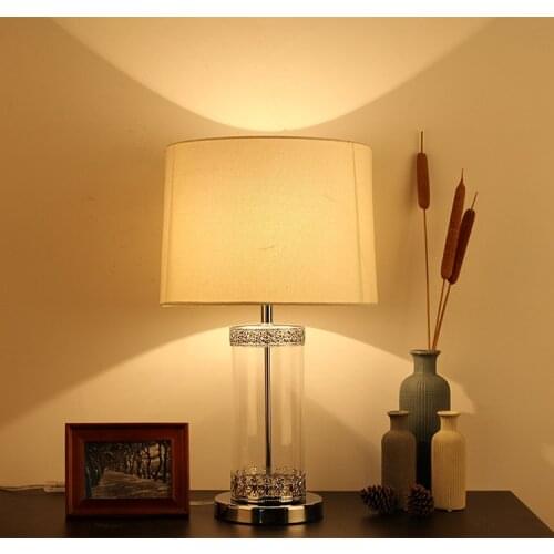 Northern European-Style Modern Crystal Glass Table Lamp Decorative Table Lamp Bedroom Bedside Lamp Creative Living Room Lamp