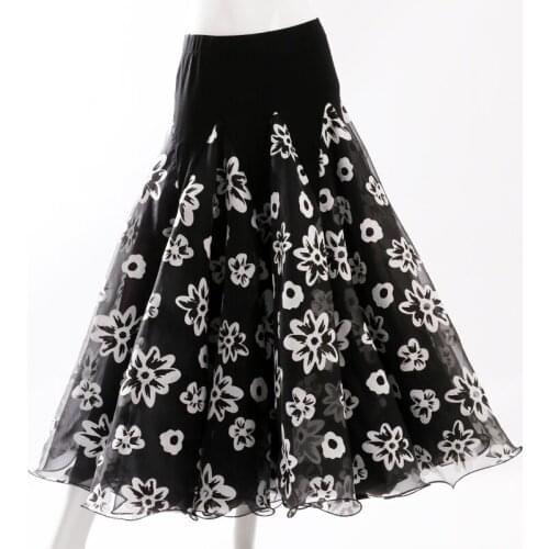Customize Dancing ballroom dance skirt female adult new modern skirt ballroom dancing bust full-skirted dress waltz