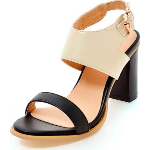 Plus Size 34-43 High Heels Sandals Women Fashion Summer Shoes Sexy Zapatos Mujer Ankle Strap Open Toe Pumps Shoes Woman XKD4237