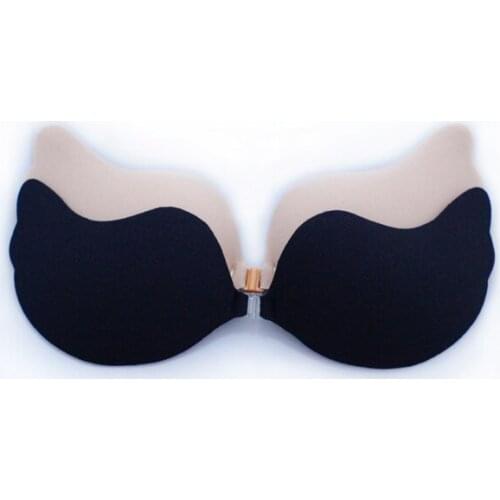 Women Sexy Push Up Bra Front Closure Self-Adhesive Silicone Seamless Strapless Invisible Bra