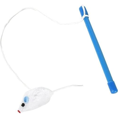 1pc Cat Teaser Wand Toy Interactive Mouse Decor Cat Feather Teaser Kitten Teaser Toys Pet Supplies Cat Favors