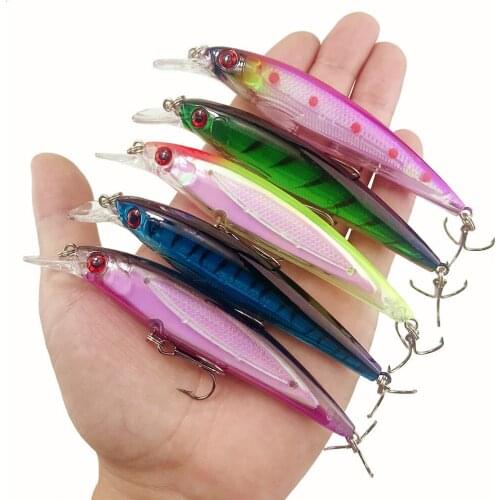 1PCS Floating Minnow Fishing Lure 11cm/13g Laser Hard Bait Wobbler JigBait Crankbait Carp Artificial Striped Bass Fishing Tackle