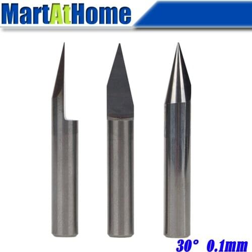2PCS/lot Carbide Precision No Burr CNC PCB Engraving Bits Flat Tools SHK 6 mm x 30 Degree 0.1mm Free Shipping #SM555 @CF