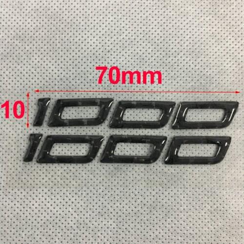 2Pcs Carbon Fiber 1000 Sticker Decal For GSXR1000 Z1000 CRR1000RR CB1000R CRF1000L S1000RR Motorcycle 3D Emblem Fender Tank Logo