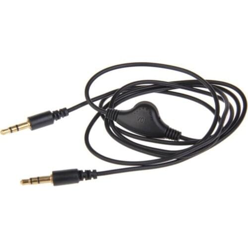 3.5mm male to male jack cable with volume control (1M) for at home or in the car (iPhone / iPad / Samsung / HTC / BlackBerry / N