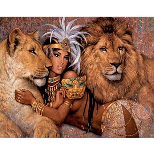 3D Patchwork DIY Diamond Embroidery Lions Diamond Painting Lion 55x70CM Diamond Rhinestone Pasted Painting Diamond Needlework