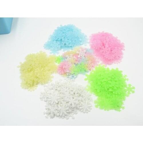 50pcs 3D Snow Wall Stickers Luminous Fluorescent Wall Stickers For room Christmas decorations