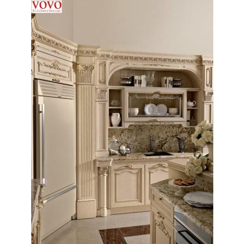 White solid ash kitchen cabinet