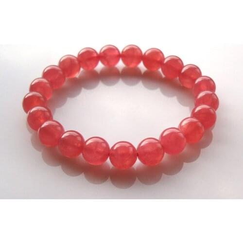 Free Shipping Natural Rhodochrosite Round Beads Stretch Bracelet Women Jewelry Accessories Weddings Parties Gift