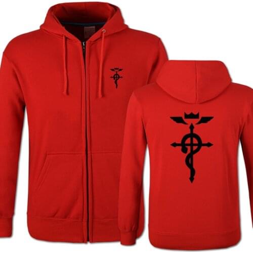 Fullmetal Alchemist Edward Elrics cosplay costume winter autumn zipper jacket hoodie coat